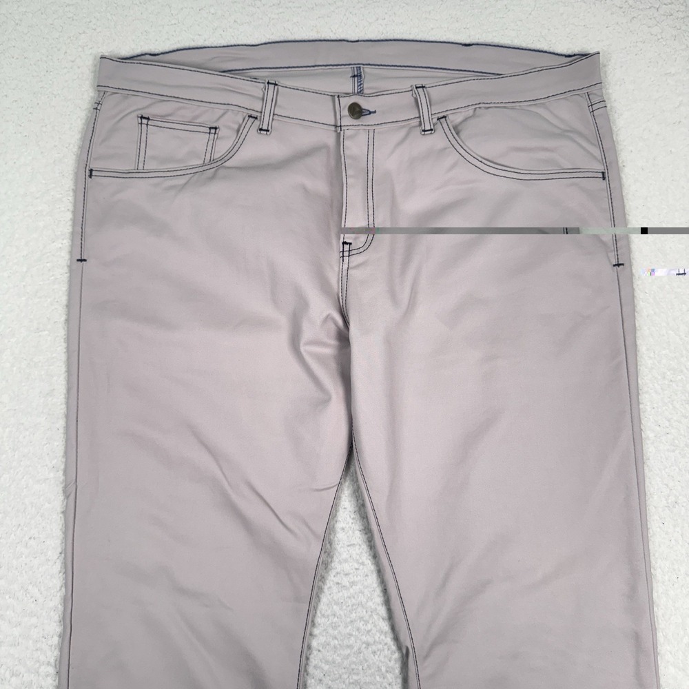 Blue Delta Pants Mens 42x29 5 Pocket Chino Stretch Contrast Custom Made USA - Picture 2 of 12